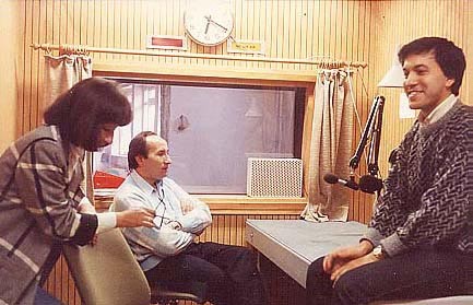 Farida Wahlroos, Hairettin Gyulechyuz and Sabirjan Badretdin in recording studio